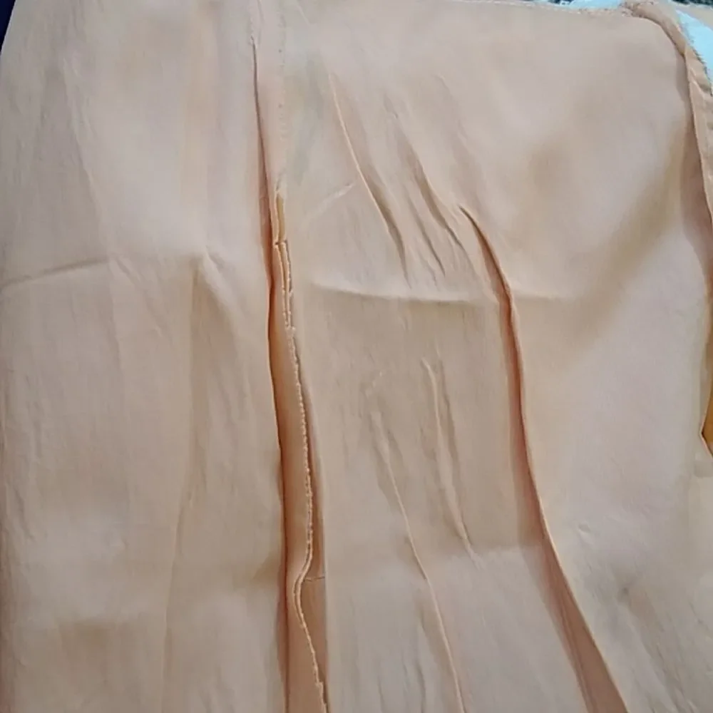 VTG,HANDMADE PEACH PINK ORANGE LACE FORMAL WOMEN DRESS SIZE SMALL APPROXIMATE